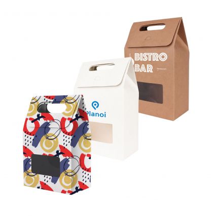 Die cut Handle Bag with Window(100x160x60mm)