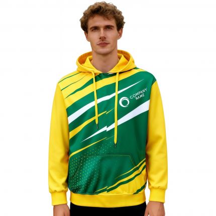 Unisex Adults Polyester Spandex Sublimated Hoodie With Pocket
