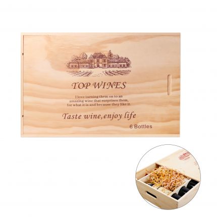Six-pack Wooden Wine Gift Box